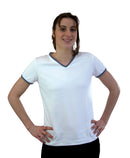 t-shirt femme manches courtes WOODY blanc