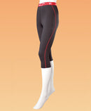 corsaire femme coutures plates WOCER noir / rouge