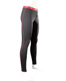 caleçon long homme coutures plates ZALON noir / rouge