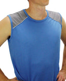 débardeur homme ZYKE bleu roi et gris