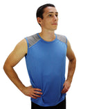 débardeur homme ZYKE bleu roi et gris