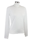 t-shirt femme manches longues col rond WAMI blanc