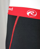 Cuissard homme coutures plates ZISTE noir / rouge