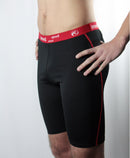 Cuissard homme coutures plates ZISTE noir / rouge