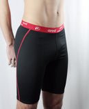 Cuissard homme coutures plates ZISTE noir / rouge