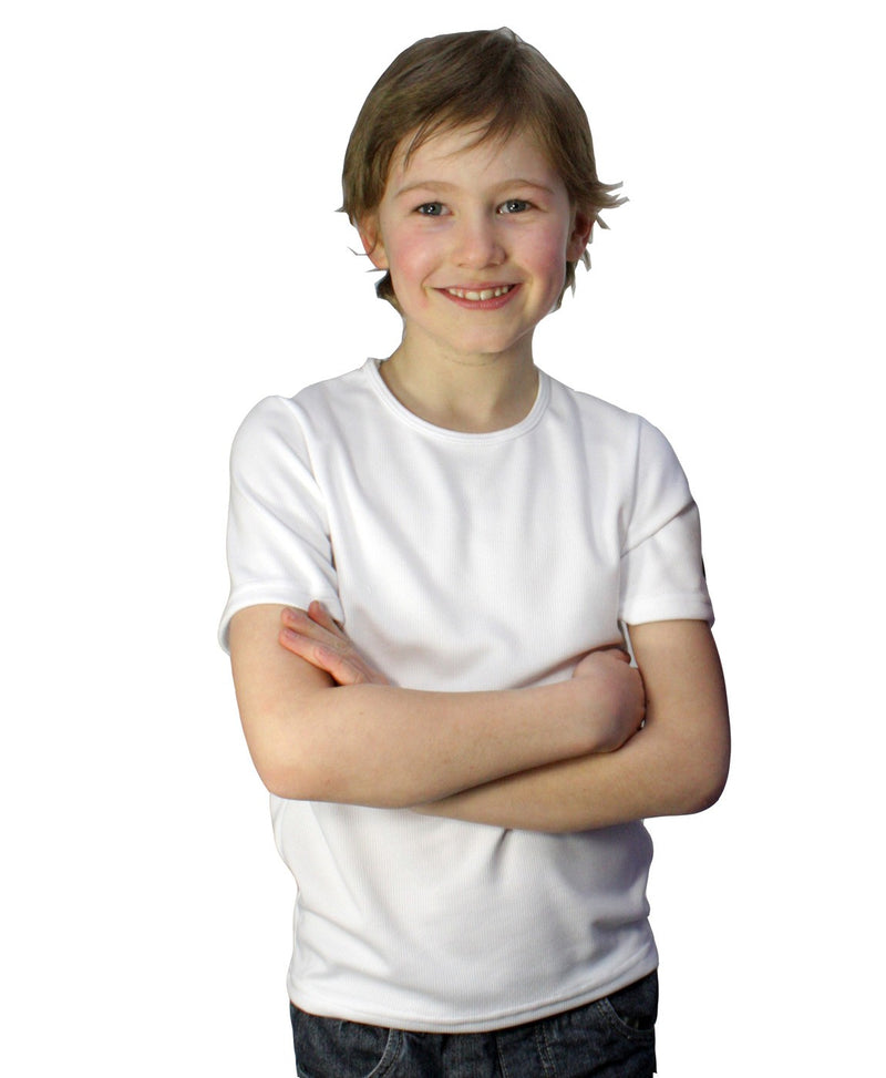 t-shirt enfant manches courtes KAZI blanc