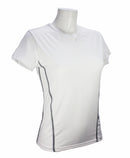 t-shirt femme manches courtes col V WIIT blanc