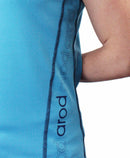 t-shirt femme manches courtes col V WIIT turquoise