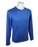 t-shirt homme manches longues col rond ZAMI bleu roi