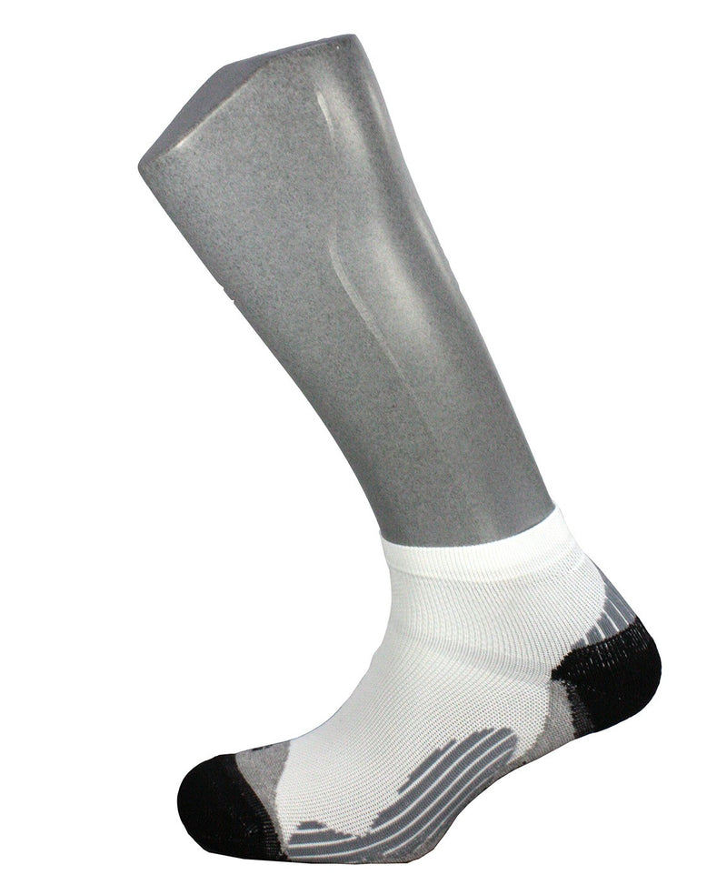 chaussettes anti-ampoules mini-socquettes ARUN blanc gris