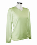 t-shirt femme manches longues WAWI vert papillon