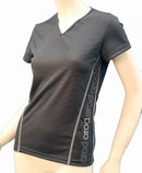 T-shirt femme manches courtes col V WIIT ébène