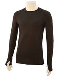 NOUVEAU T-shirt homme manches longues col rond ZAMIR Noir