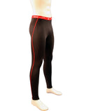 caleçon long homme thermique ZAVER anthracite / rouge